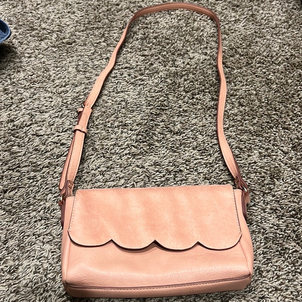 Flesh colored cross body bag excellent condition never used